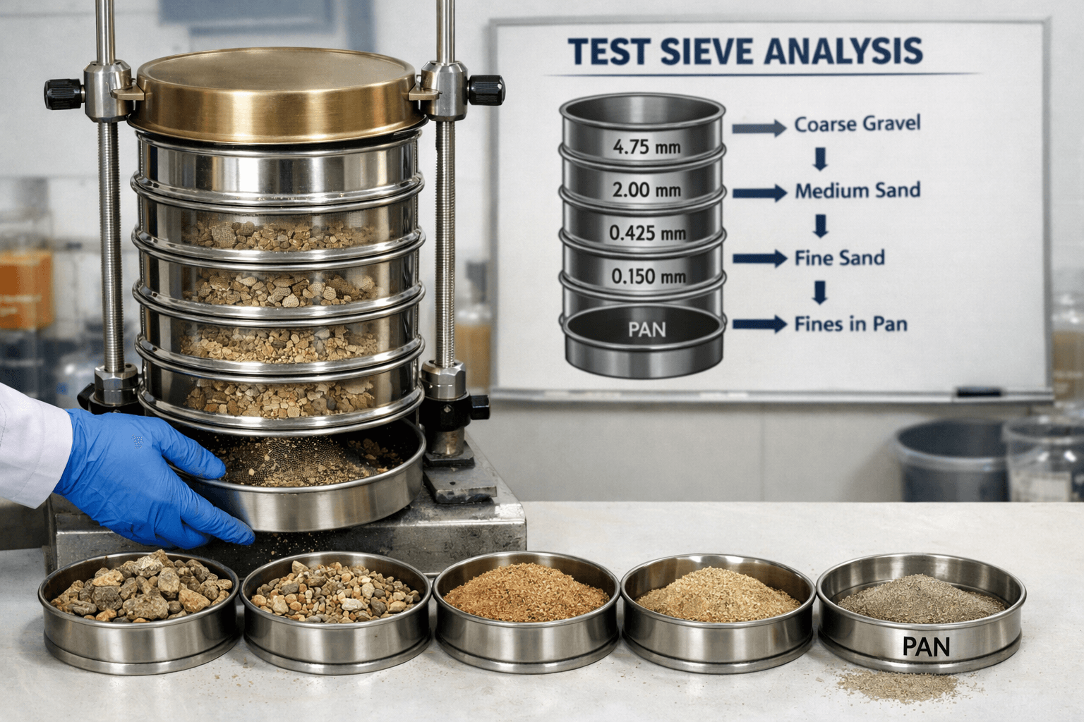 Test Sieve ตะแกรงร่อนมือ